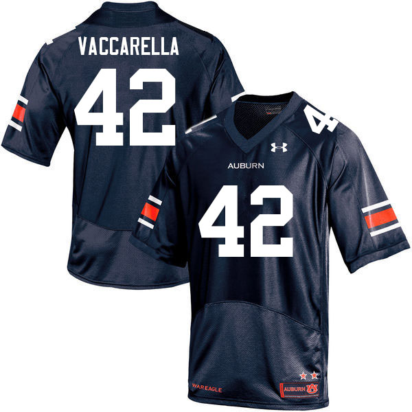 Men's Auburn Tigers #42 Kyle Vaccarella Navy 2021 College Stitched Football Jersey